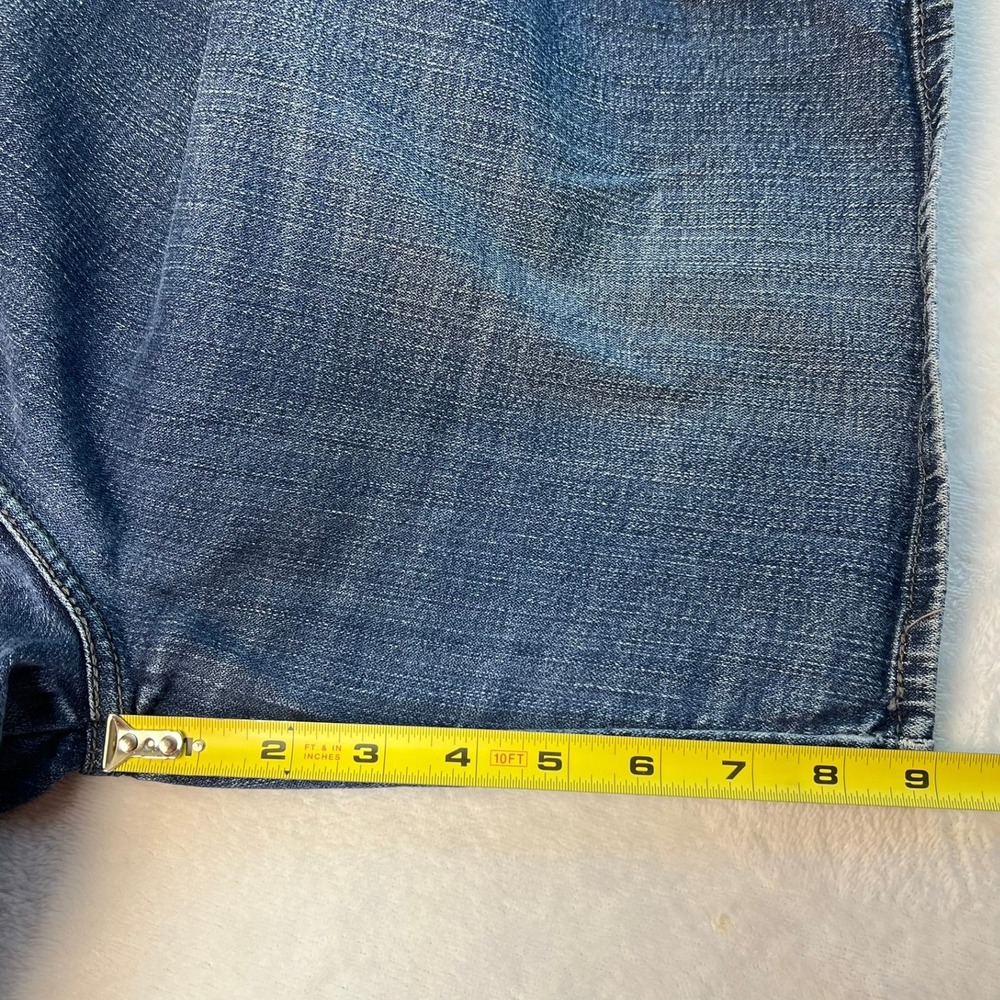Levi Blue Denim Shorts Women 16 Mid Rise Stretch Bermuda Casual Summer - Picture 13 of 13